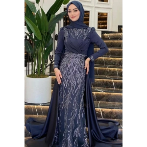 Pınar Şems Hafsa Abiye İndigo