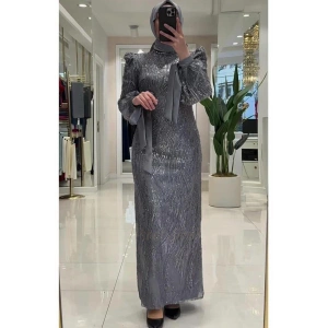 Pınar Şems Hale Abiye Antrasit