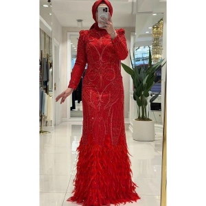 Pınar Şems İlkay Abiye Kırmızı