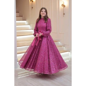 Pınar Şems Işıl Abiye Fuşya