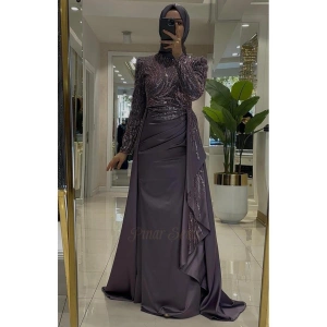 Pınar Şems Letafet Abiye Lila