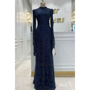 Pınar Şems Merih Abiye Lacivert