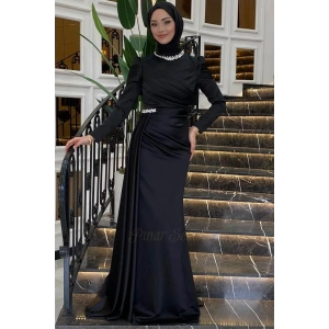 Pınar Şems Mina Abiye Siyah