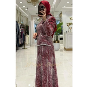 Pınar Şems Nova Abiye Bordo