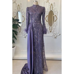 Pınar Şems Nurseli Abiye Lila