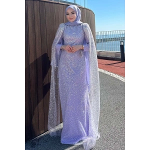 Pınar Şems Samanyolu Abiye Lila