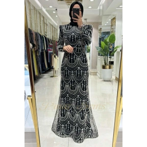 Pınar Şems Serin Abiye Siyah