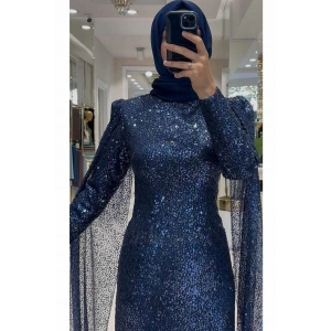 Pınar Şems Sürpriz Abiye Lacivert