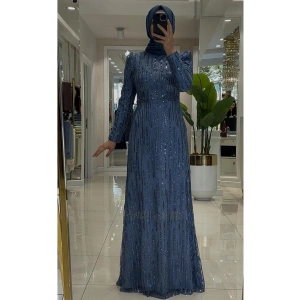 Pınar Şems Verda Abiye İndigo