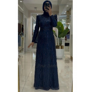 Pınar Şems Verda Abiye Lacivert