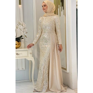 Pınar Şems Yeni Hayrunisa Abiye Gold