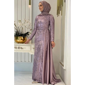 Pınar Şems Yeni Hayrunisa Abiye Lila