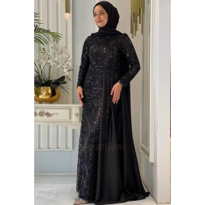 Pınar Şems Yeni Hayrunisa Abiye Siyah