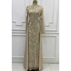 Pınar Şems Yeni Karya Abiye Krem