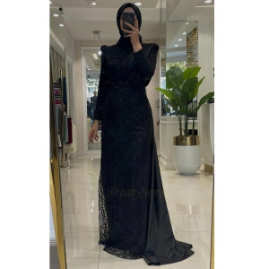 Pınar Şems Yeni Maral Abiye Siyah