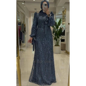 Pınar Şems Yeni Ülkü Abiye İndigo