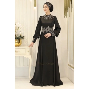 Pınar Şems Zeren Abiye Siyah