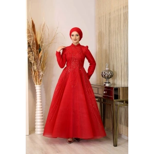 SAMYELİ ABİYE KIRMIZI