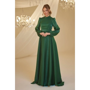 Şifon Helin Abiye - Zümrüt