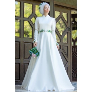 ÇİÇEK ABİYE EKRU