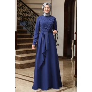 MANOLYA ELBİSE İNDİGO