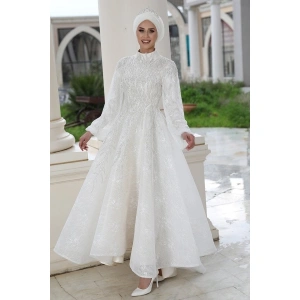 ROMANTİK ABİYE EKRU