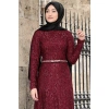 İPEK ELBİSE BORDO