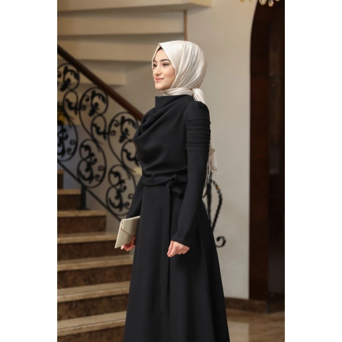 KARDELEN ELBİSE SİYAH