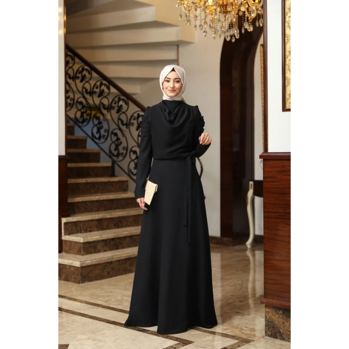 KARDELEN ELBİSE SİYAH