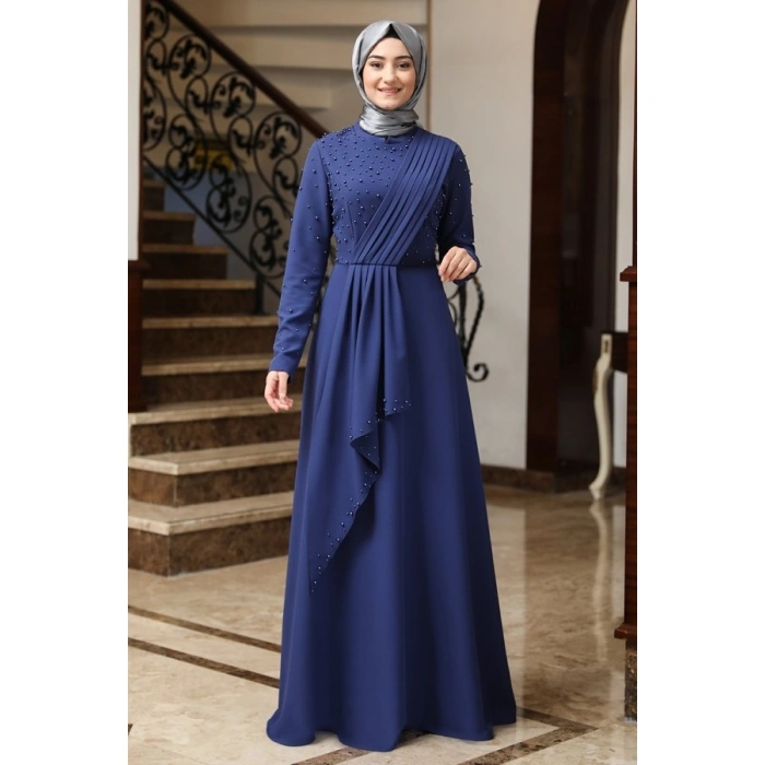 MANOLYA ELBİSE İNDİGO