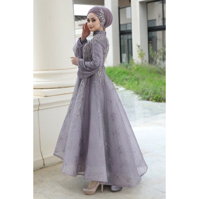 ROMANTİK ABİYE GRİ