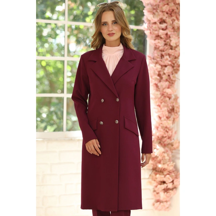 Zarif Ceket Pantolon Takım Bordo