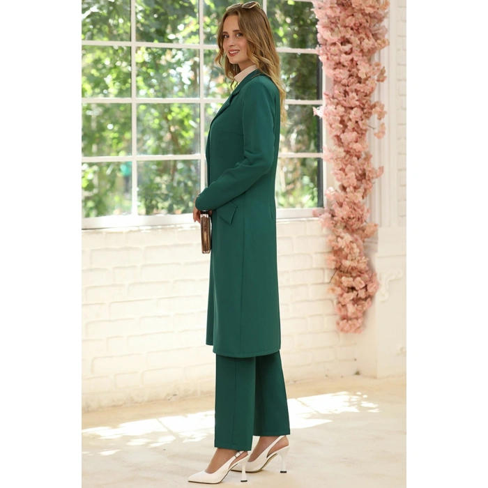 Zarif Ceket Pantolon Takım Zümrüt