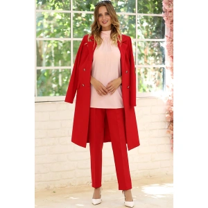 Zarif Ceket Pantolon Takım Kırmızı