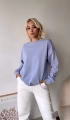 Kadın Lila Over Size Luxury Basic Sweatshirt