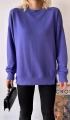 Kadın Mor Over Size Luxury Basic Sweatshirt