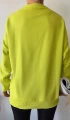 Kadın Neon Sarı Over Size Luxury Basic Sweatshirt