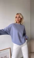 Kadın Lila Over Size Luxury Basic Sweatshirt