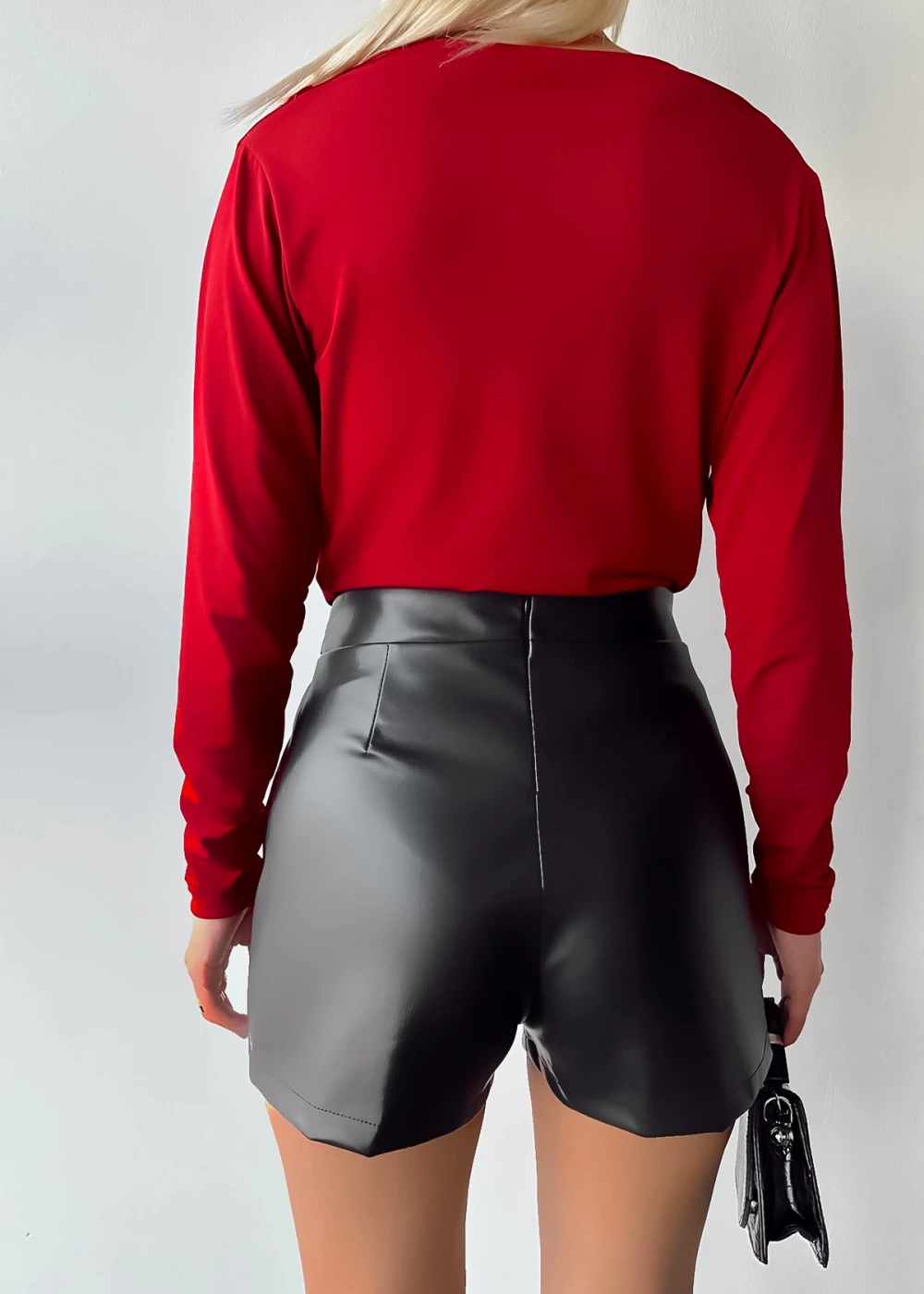 Kadın Uzun Kol Degaje Yaka Bordo Sandy Bluz