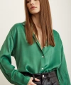 Saten Gömlek Benetton Yeşili