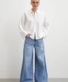 Yüksek Bel Wide Leg Jean Mavi