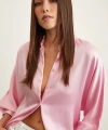 Fakir Kol Saten Gömlek Pembe