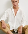 Dokulu Gömlek Beyaz