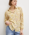 Şal Desen Modal Gömlek Sarı