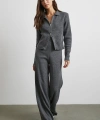 Çift Fermuarlı Hırka Takım Gri