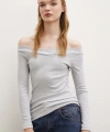 Kayık Yaka Bluz Gri