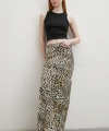 Leopar Desenli Verev Etek Ekru