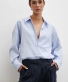 Robalı Klasik Gömlek Buz Mavisi