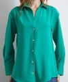 Klasik Saten Gömlek Yeşil
