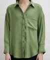 Mars Tencel Dökümlü Gömlek Yeşil